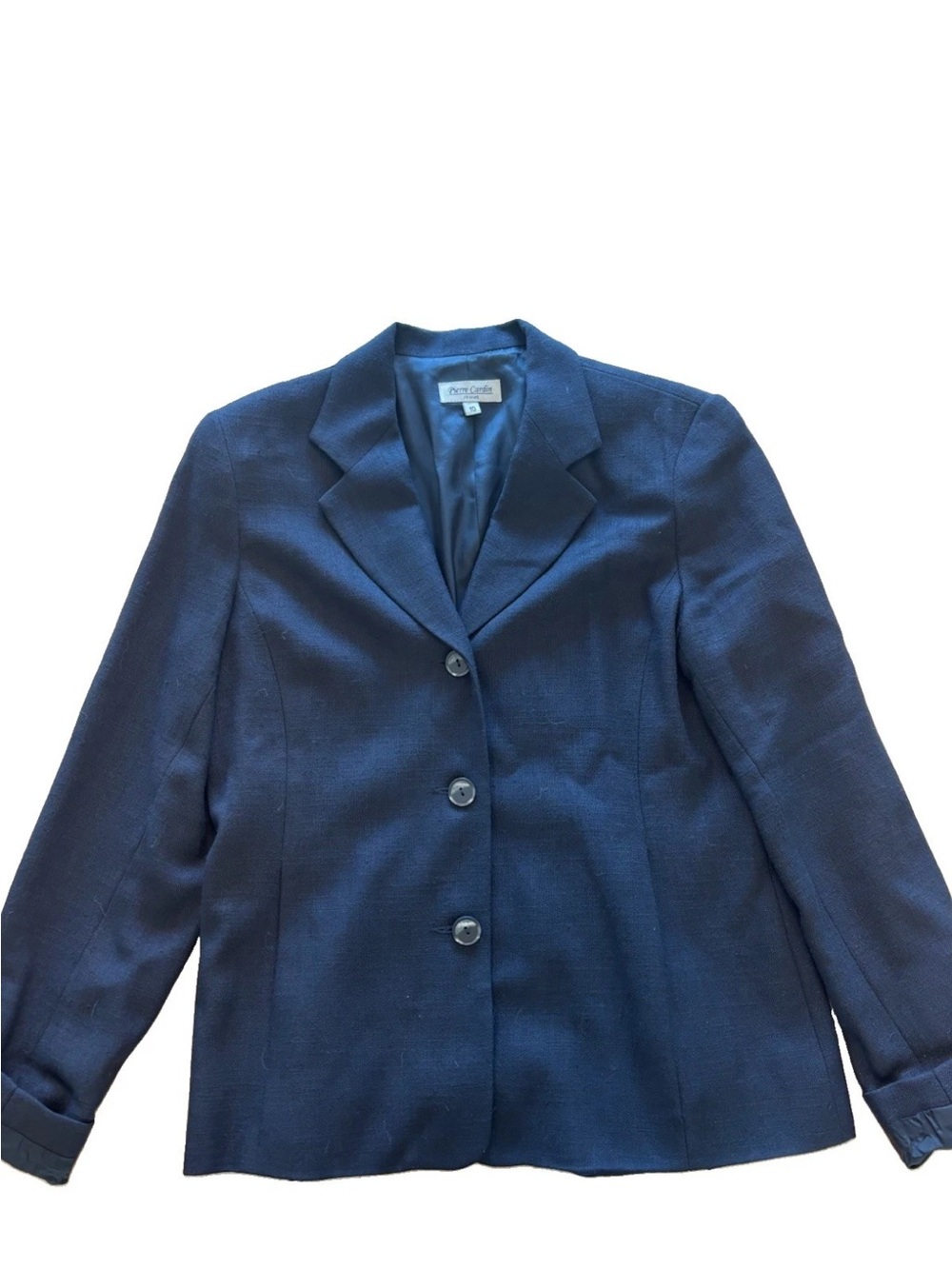 Pierre Cardin Dark Blue Three-Button Blazer